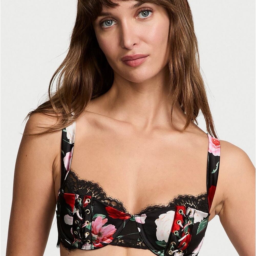 Victoria’s Secret Atelier Silk Lace Corset Bra 36DDD NWT Luxury Collection